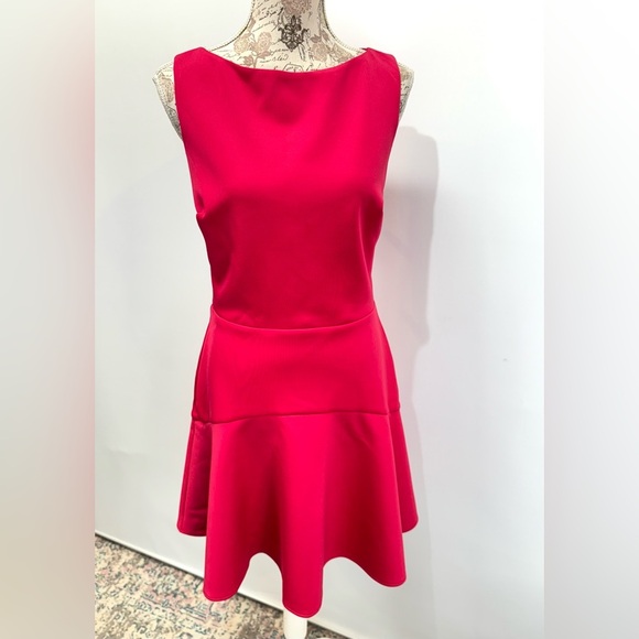 ALEXIA ADMOR Hot pink sleeveless fit and flare mini dress size M - Picture 6 of 14